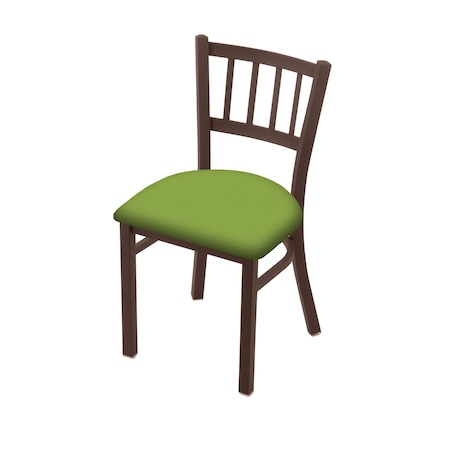Holland Bar Stool Co 610 Contessa 18" Chair with Bronze Finish and Canter Kiwi Green Seat 61018BZ009